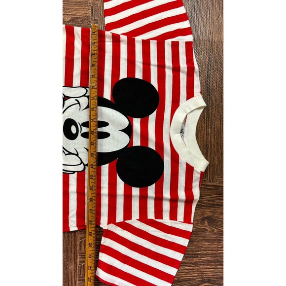 Vintage Mickey Mouse shirt All Over Print Pin striped 90s Disney & Co. shirt S - Picture 9 of 9